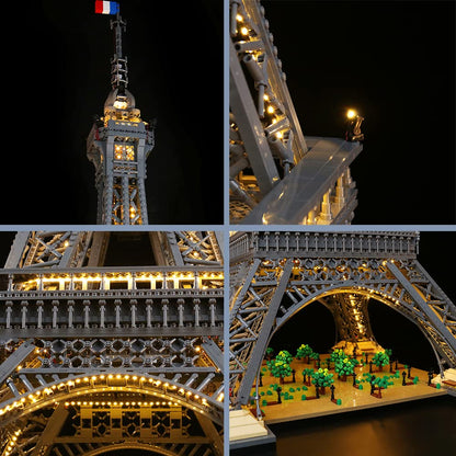 BrickBling decoration light kit compatible with Lego The Eiffel Tower building set, LED light set for 10307 Eiffel Tower architecture creative toy (no model)