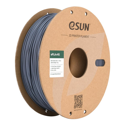 eSUN PLA+ Filament 1.75mm, PLA+HS High Speed 3D Printer Filament Accuracy +/- 0.03mm, 1KG Spool (2.2 LBS) Speedy PLA Plus Filament for High Speed Printers, Grey
