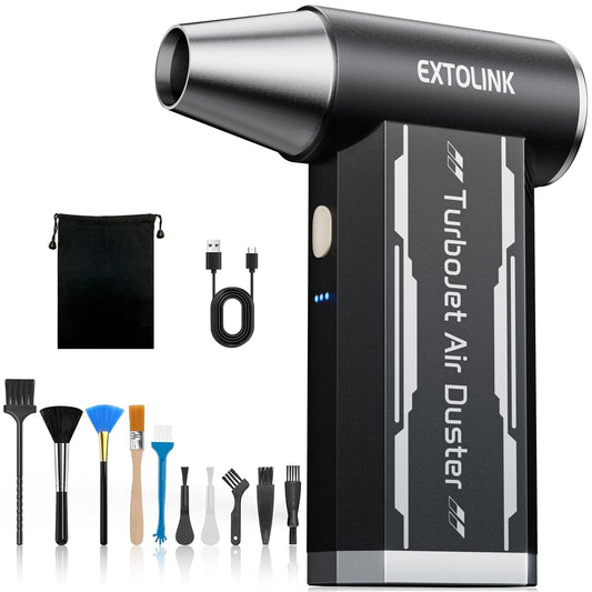 L8 Electric Air Blower 180,000 RPM Air Duster with 4-Speed TurboJet Mode, 8000mAh Battery & PC Cleaning Air Pressure Kit, Compressed Air Duster for Desktop, PC, Keyboard, Laptop, Car