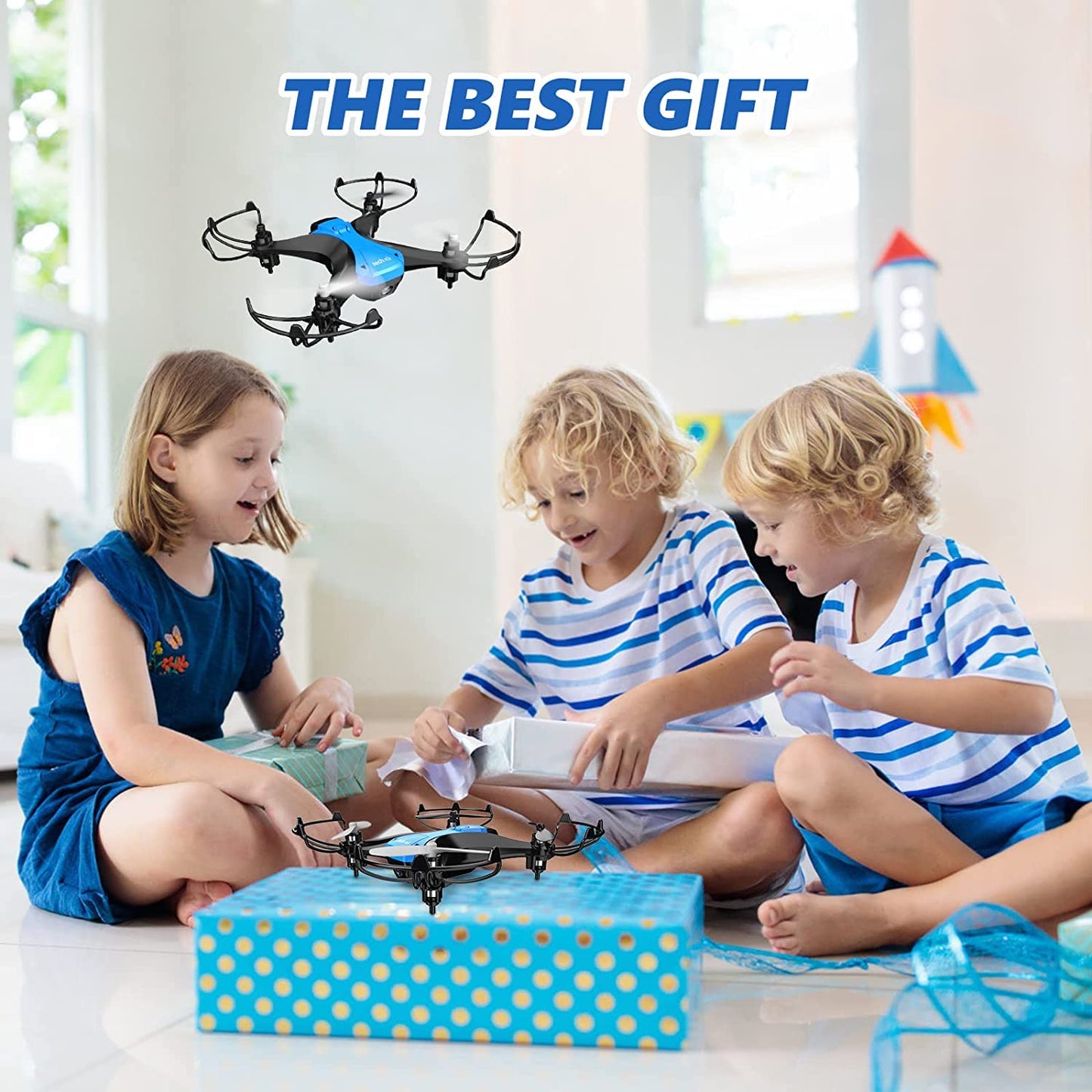 Drone for beginners RC mini drone Dual battery 16 minutes flight time Indoor RC remote-controlled drone 3D flip Altitude hold RC quadcopter remote-controlled for children Girls Boys Toy Gift
