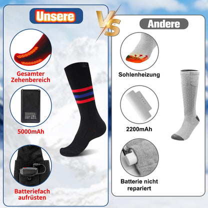Heated socks, BIBURY Rechargeable Heated Socks for Men Women, Foot Warmers Heated Socks 3 Adjustable Temperature, 5000mAh Battery Electric Foot Warmer Warm Socks for Skiing Outdoor Hiking Riding.