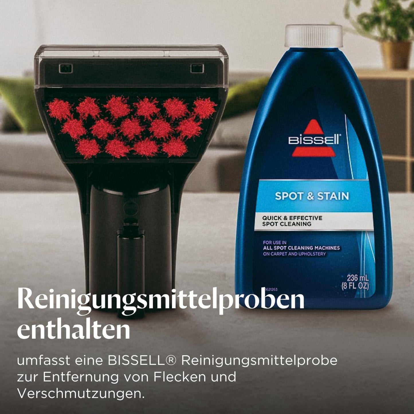 BISSELL SpotClean ProHeat, upholstery cleaner device, carpet cleaner with HeatWave technology, compact carpet cleaner, wet vacuum for carpets, upholstery, car & more, powerful 330W motor, 36988