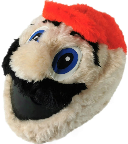 FunnyRiders plush motorcycle helmet cover - Funny motorcycle helmet cover - Motorcycle helmet cover - High-quality fabric helmet decoration.