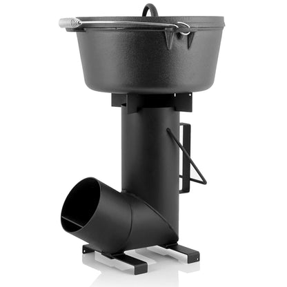 BBQ-Toro Rocket Oven ROCKET 6 | Rocket Stove made of 1.5 mm thick steel for Dutch ovens, grill pans, and more | Workshop stove made of steel | Oven, grill, cannon stove | outdoor camping stove
