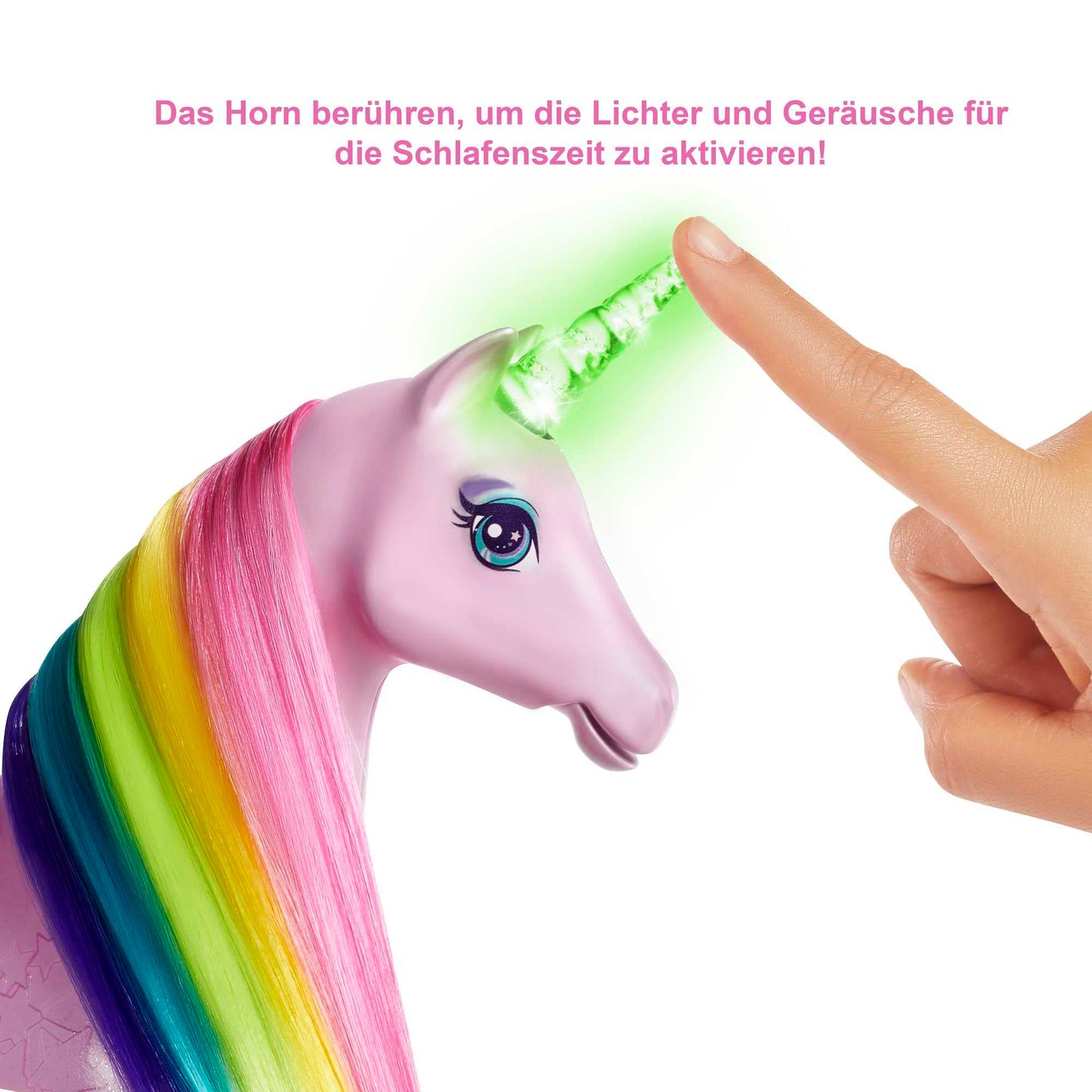Barbie Dreamtopia Magical Lights Unicorn, with 25+ lights and sounds, includes Barbie doll and unicorn, gift for kids, toy for ages 3+, GWM78