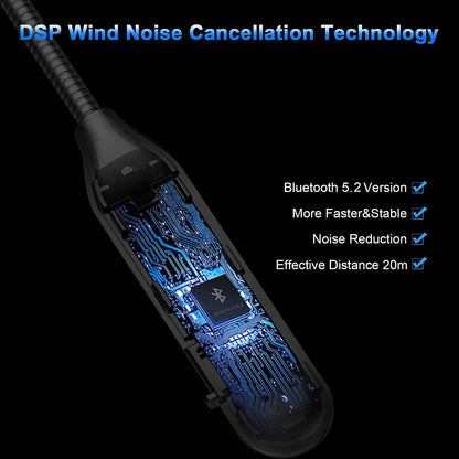 Motorcycle Bluetooth 5.2 headphones Outdoor Stereo Music and Voice microphone Soft Cable Headphones Motorcycle Helmet Intercom Headset Universal Helmet Audio System