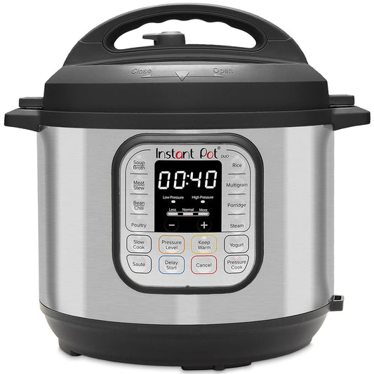 Instant Pot Duo 80 Electric Multicooker 1200W, 7.6L, Stainless Steel - Pressure Cooker, Slow Cooker, Rice Cooker, Sauté Pan, Yogurt Maker, Steamer, and Sterilizer, Silver