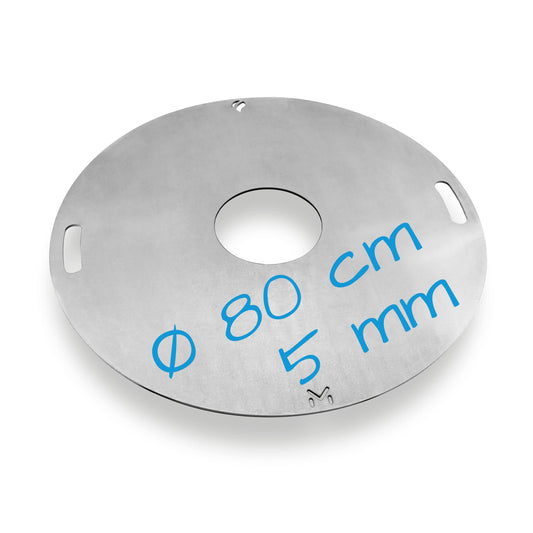 mocisa Universal BBQ Grill Plate 80 cm | Fire Plate | Barrel Grill | Kettle Grill | Ø80 cm Steel Thickness 5mm | made in Bavaria | Plancha | Fire Ring | Grill Ring | BBQ Ring | BBQ Disc