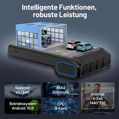 TOPDON ArtiDiag800 BT 2 OBD2 diagnostic tool, features 28+ maintenance functions, FCA gateway access & CAN-FD protocol, active test, wireless Bluetooth, and 2 years of free updates.