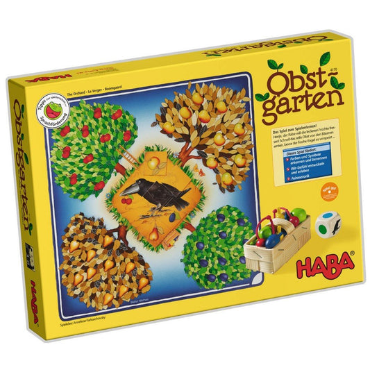 HABA 4170 - Orchard Exciting dice game with 40 fruits & 304508 - Touch again!, sensory game for children aged 3 years and up