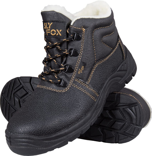 Ogrifox OX-SLX-TO-SB work shoes for men and women | Safety shoes | Insulated with sheepskin | Safety Shoes | ISO EN20345 | Black-Gold | Size 44