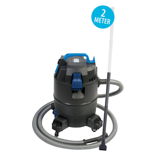 AquaForte Wet/Dry Vacuum - 1400 watts - Plastic tank - 35 liters - 4m hose - Pond and pool cleaning, Black