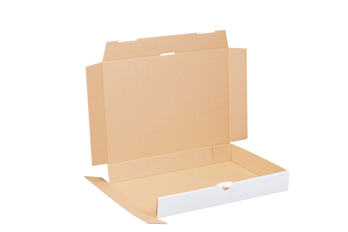 100 white large letter boxes 350 x 250 x 50 mm for DIN A4+ and B4 size. Suitable for shipping as large letter, goods or books.
