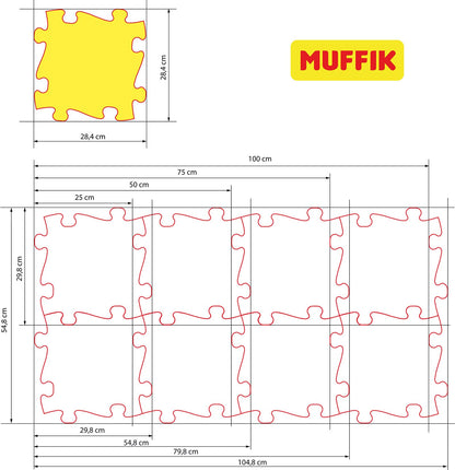 Muffik Orthopedic Sensory Structure Mats Desert Set - 8 pieces for tactile perception