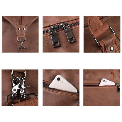 Overnight travel bag, canvas-leather, oversized weekend bag, large carry-on bag, travel bag for women or men.