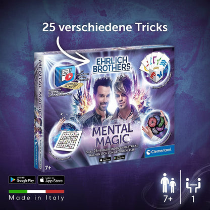 Clementoni Ehrlich Brothers Mental Magic - magic kit for kids aged 7 and up - includes magical instructions for amazing tricks and 3D tutorial videos 59182