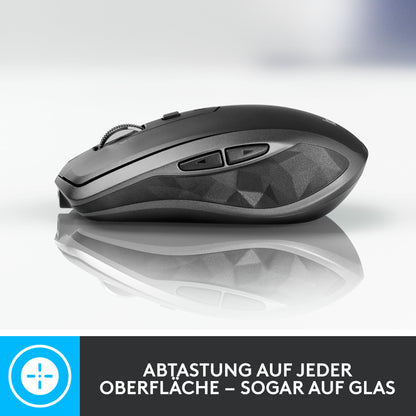 Logitech MX Anywhere 2S Bluetooth Edition wireless mouse, multiple surfaces, super fast scrolling, rechargeable, mobile, connect to up to 3 Mac/PC computers - Graphite