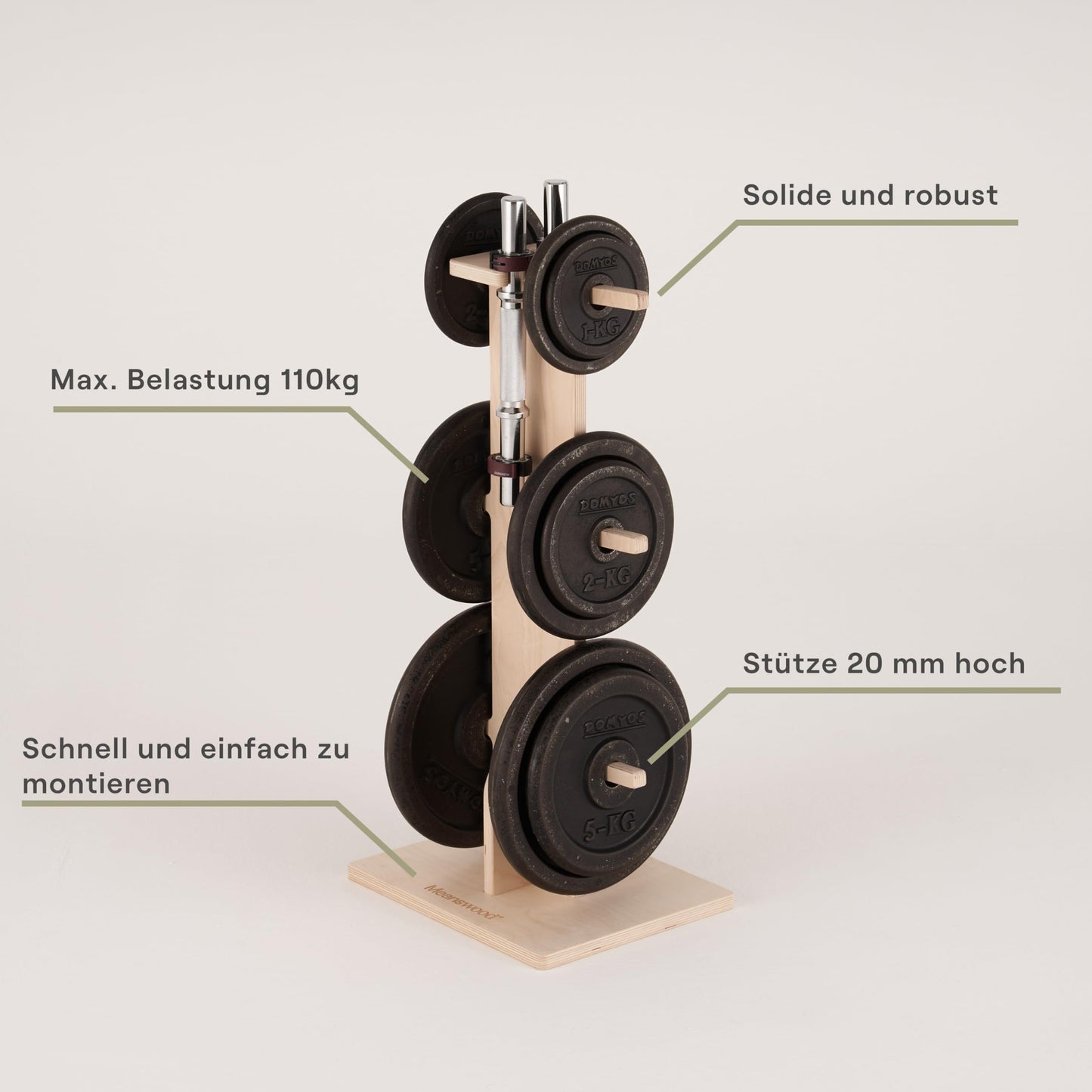 Meanswood dumbbell stand weight rack barbell rack weight bench dumbbell rack plate holders barbell stand 120 kg Made in Italy.