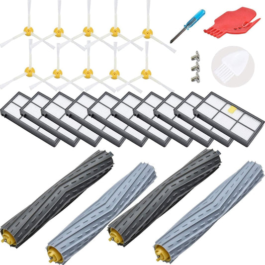 Loveco replacement parts compatible with iRobot Roomba 900 series 980 960 & 800 series 866 850 860 861 870 880 890, vacuum filter side brushes roller brush accessory kit.