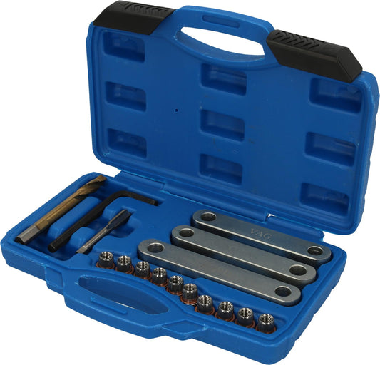 BRILLIANT TOOLS BT701100 16-piece brake thread repair kit, M9 x 1.25, [Powered by KS TOOLS]