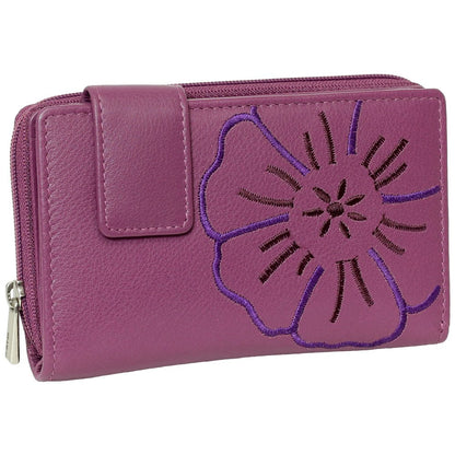 White leather wallet purse women's wallet ladies long purse berry