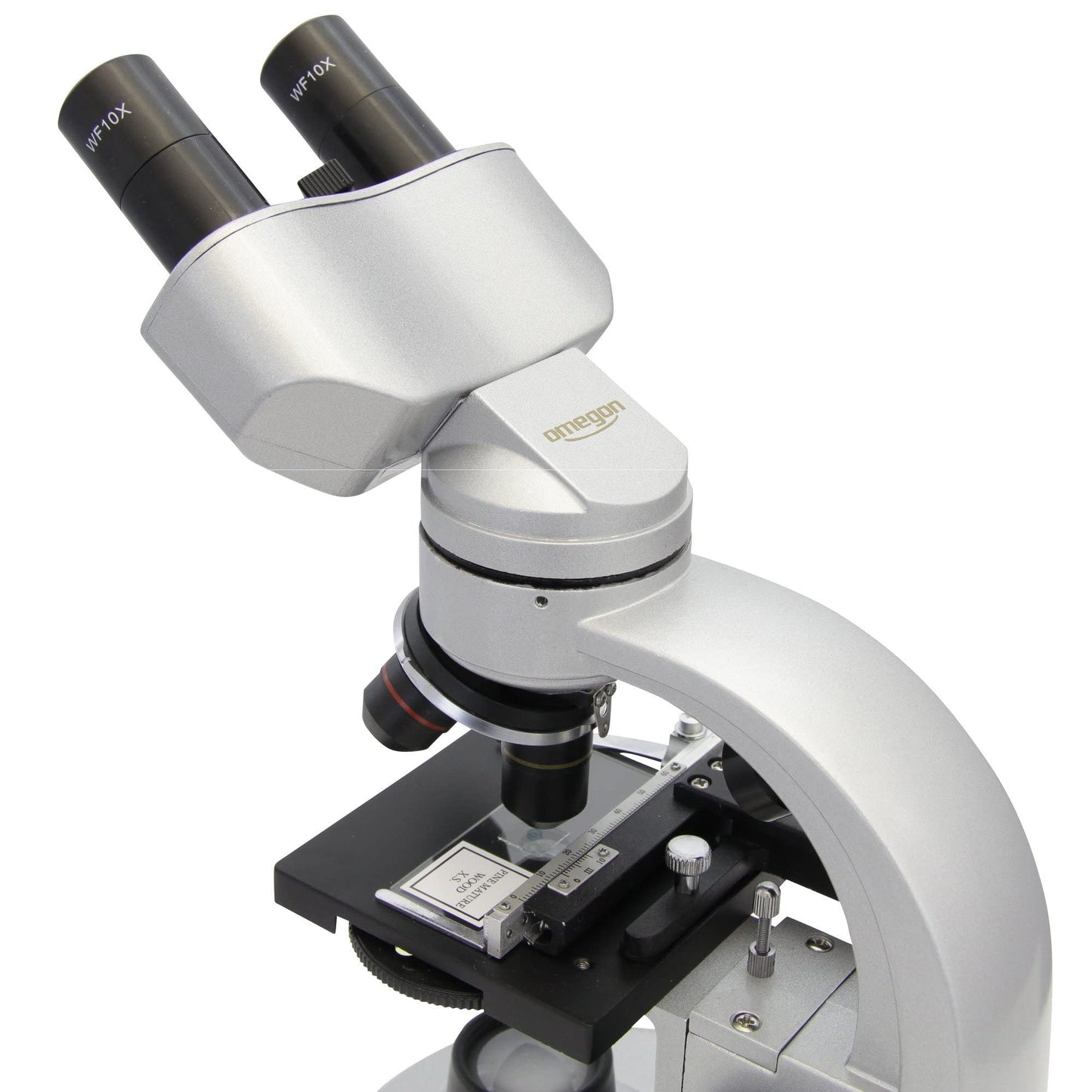 Omegon Binofield Microscope, 40x-800x, LED | Precise observations with binocular viewing | Ideal for school and hobbies | Includes extensive accessories | Incident and transmitted light microscopy