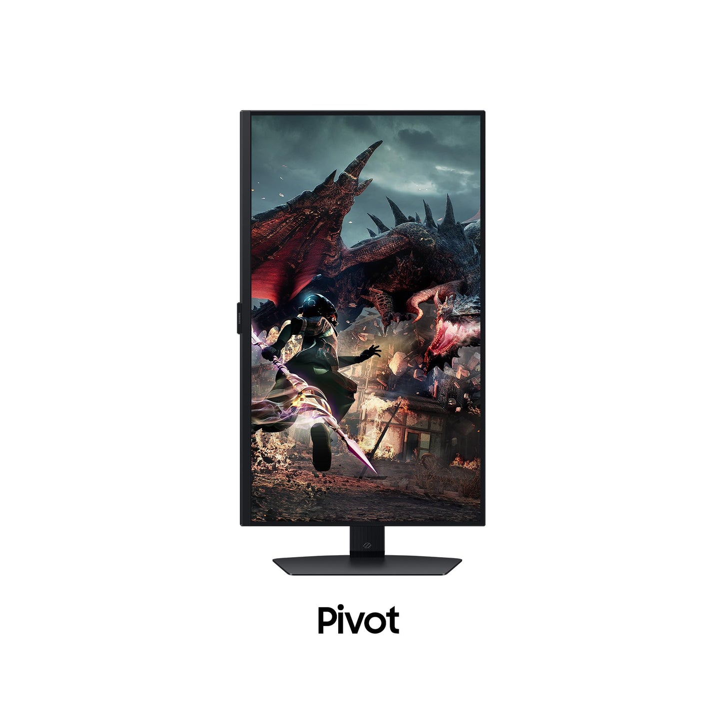 Samsung Odyssey G50D QHD Gaming Monitor, 27-inch screen with Fast IPS panel, 2560 x 1440 pixels, AMD FreeSync, 180Hz refresh rate, 1ms response time (GtG).