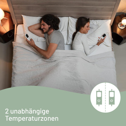 Imetec Adapto Recreo | Electric Heating Pad, 150 x 160 cm, Fast Heating, Customizable Temperature, Hypoallergenic, Quilted, Washable Fabric, Made in Italy, 6 Temperature Settings.