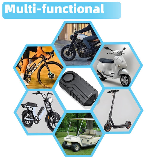 Improved bike alarm, waterproof, with remote control, vibration, for motorcycle, bike, door, burglary alarm, adjustable sensitivity, window/door alarm vibration sensors