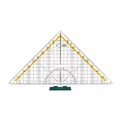 Idena 20066 - compass in case, 11-piece set, with protractor, ruler, spare leads for compass & Linex plastic protractor with handle, 30 cm, shatterproof and transparent
