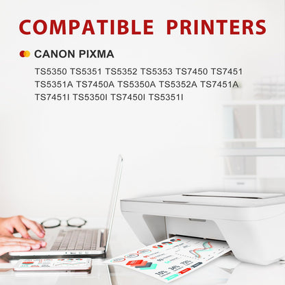 MYCARTRIDGE PHOEVER 560 561 XL cartridges are replacement for Canon printer cartridges 560 XL black and 561 XL color for TS5350, TS5351, TS5352, TS5353, TS7451 printers (2-Pack).