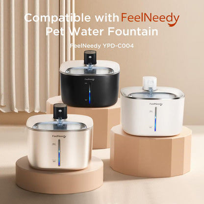 10 pack of replacement filters and pre-filtered sponges for FEELNEEDY 4L cat drinking fountain with motion sensor (YPD-C004)