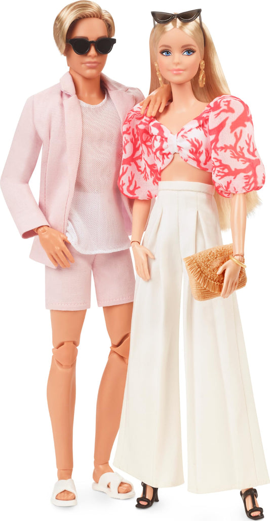 Barbie Made to Move Doll - Two-Pack Ken with luxurious swimwear and accessories, doll stand and certificate of authenticity, for collectors and fans aged 3 and up, HJW88