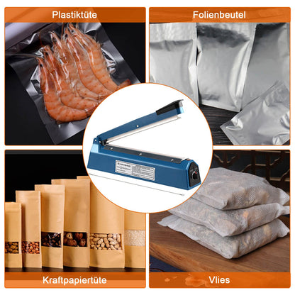 BALLSHOP Heat Sealer 300mm Impulse Sealing Machine Hand Pressure End Packing Machine Film Sealer Bar Sealer Film Welder for Thermoplastic Plastic Films