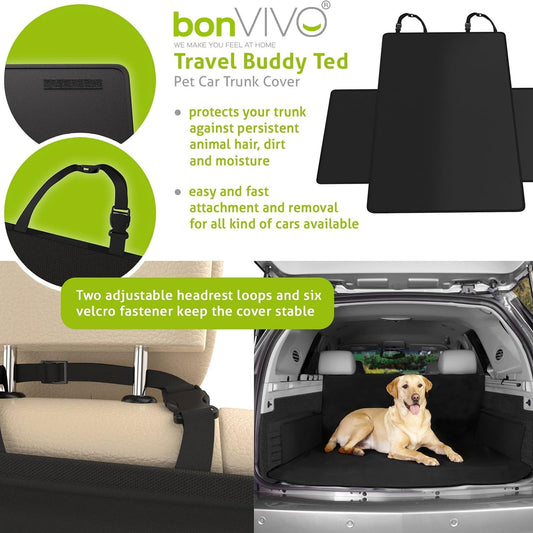 Bonamico trunk protection mat - dog blanket & non-slip mat with side protection - car trunk protection for dogs - waterproof - protects against scratches, dirt, pet hair - dog car accessory