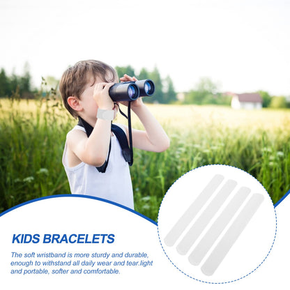 TOYANDONA 100pcs Slap Bracelets Painting for Girls Creative White Party Bracelets for Birthday Parties and Craft Activities