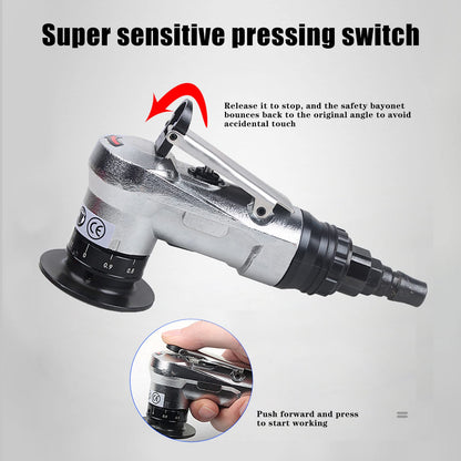 Pneumatic chamfering machine, mini handheld chamfering machine 45 degrees manual linear pneumatic chamfering trimming curved air tool with 1/4 inch air inlet for deburring.