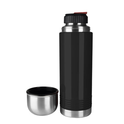 Emsa 515223 Senator Insulated Bottle, Thermos Bottle, Travel Coffee Mug, 700ml, Thermal Mug, Insulated Cup, Safe Loc Closure, Black