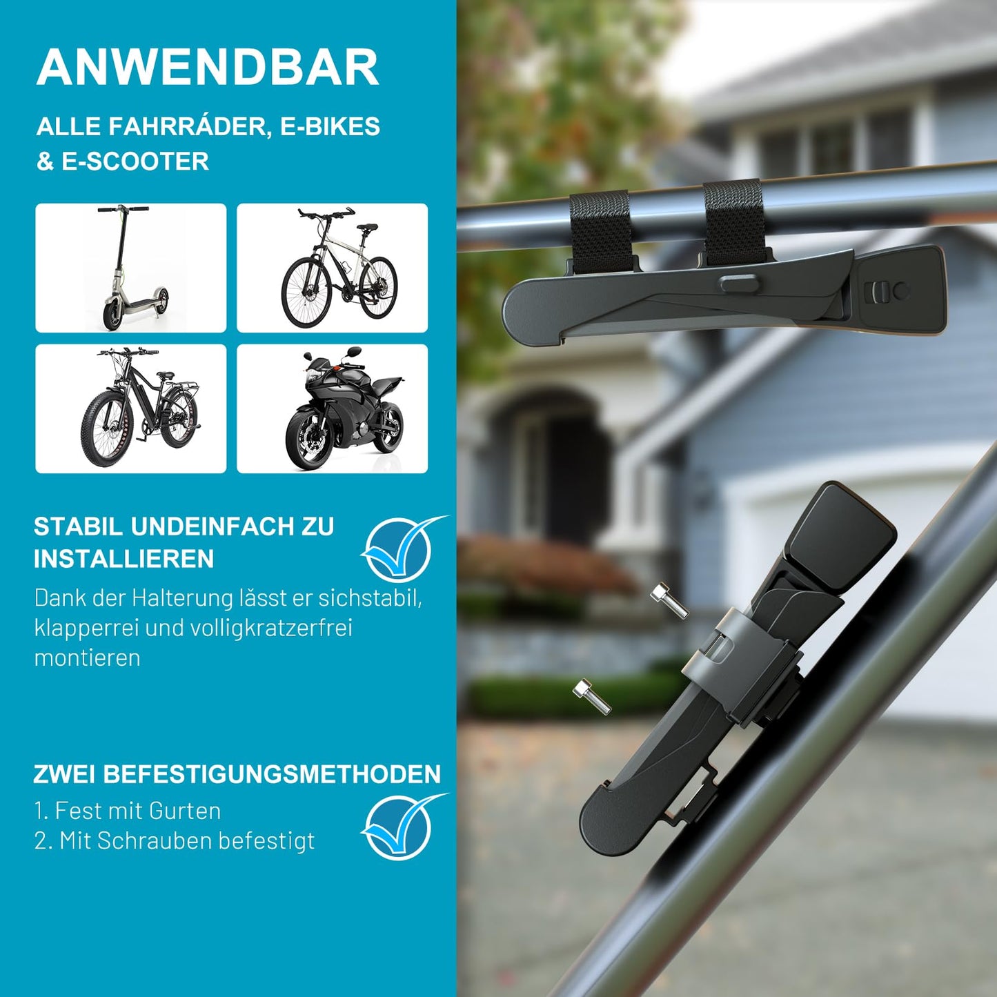 TECHCYC bike lock, folding bike lock with 3 keys, theft-proof, sturdy bike lock made of hardened carbon steel, high-security bike lock including bracket (120cm)