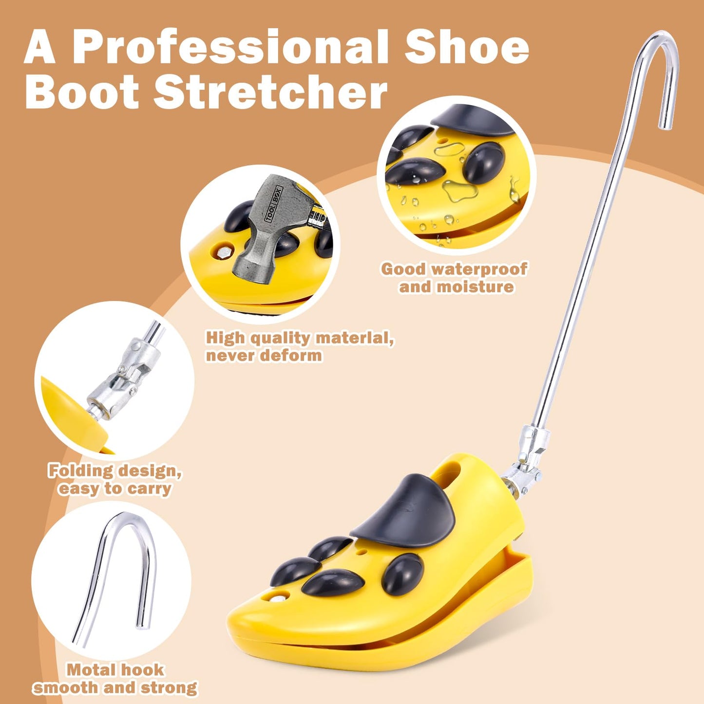 Exshoiu Shoe Stretcher, Boot Stretcher, High Instep Shoe Stretcher, Pair of Adjustable Shoe Stretchers for Men and Women.