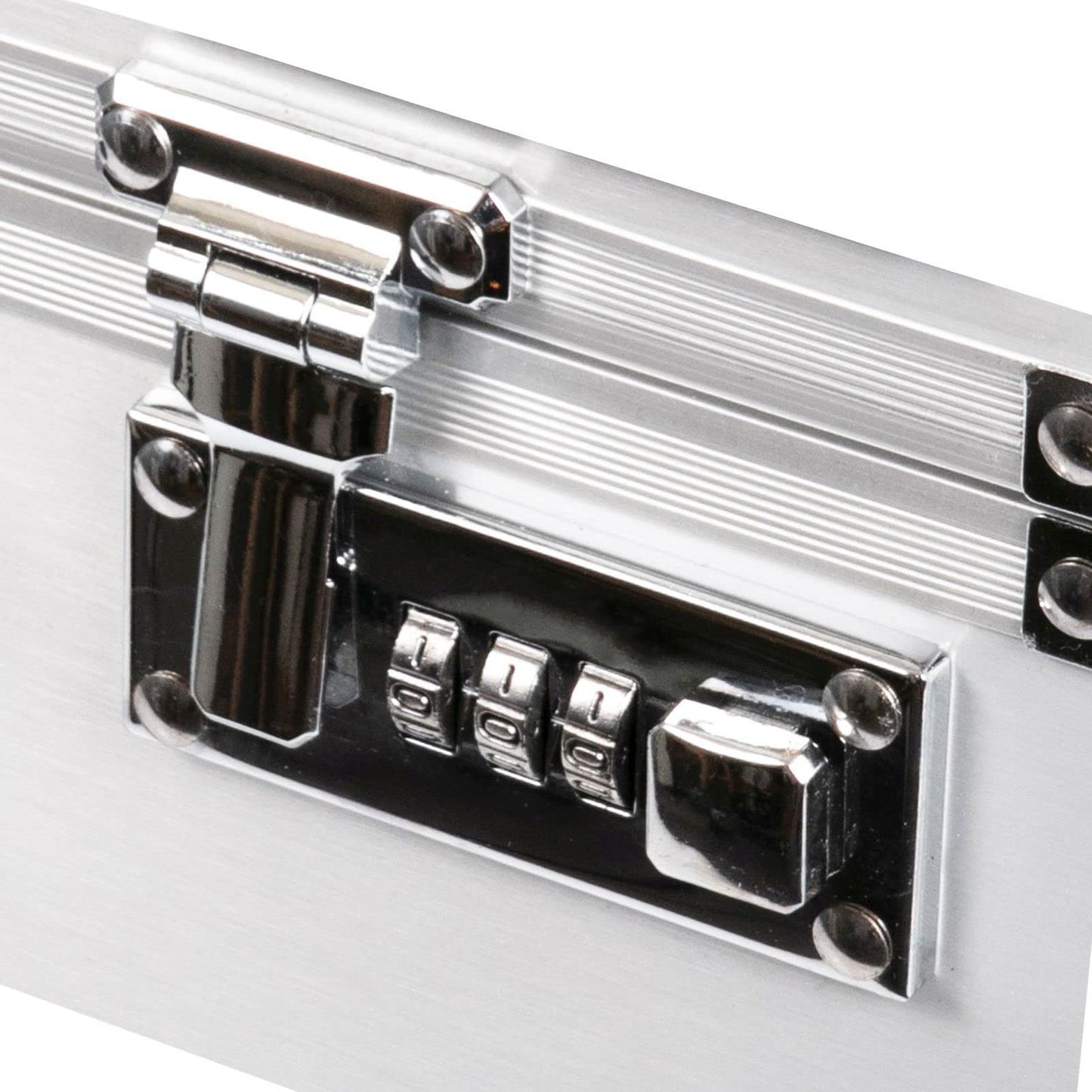 ALUMAXX 45114 Attaché case TAURUS, aluminum briefcase, business case, document case, aluminum case approx. 46 cm, Silver, 46 x 34 x 16 cm