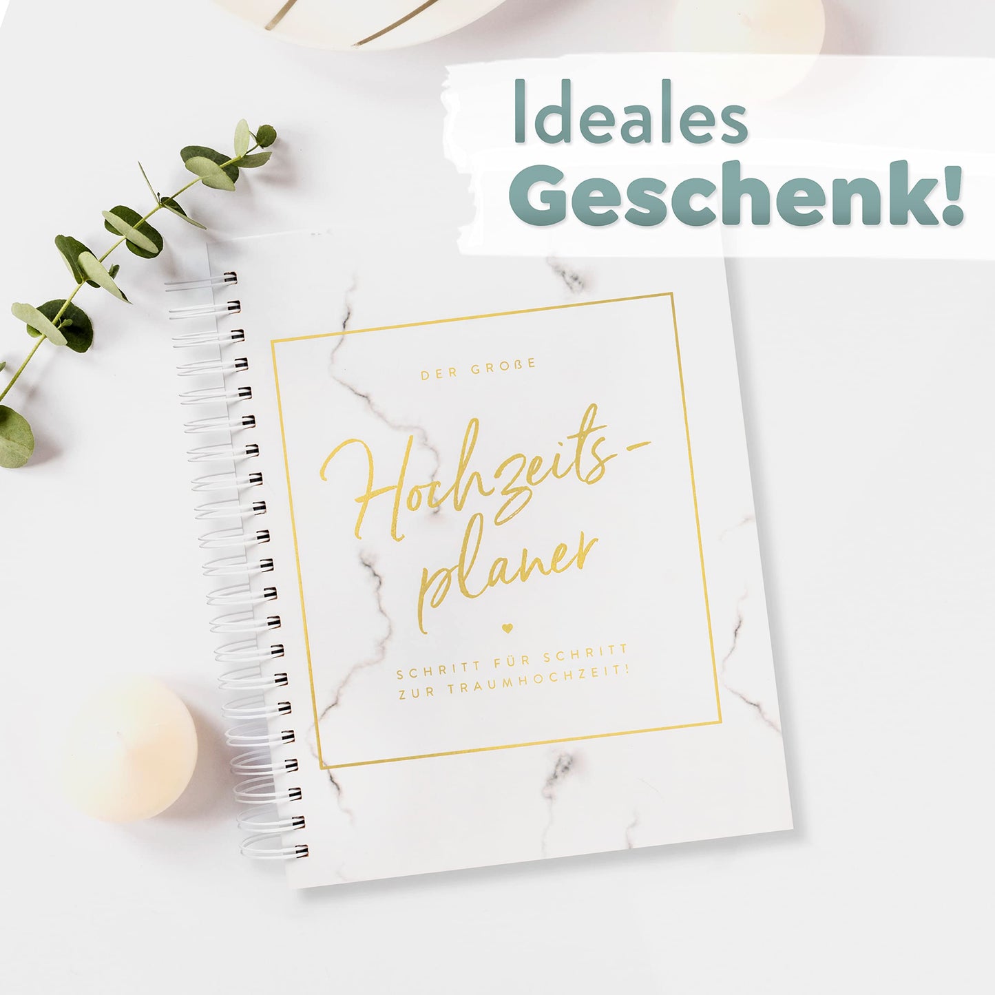 TWIVEE - The ultimate wedding planner - in German - over 200 pages - includes organizer and calendar - perfect gift for engagement - Wedding planning made easy.