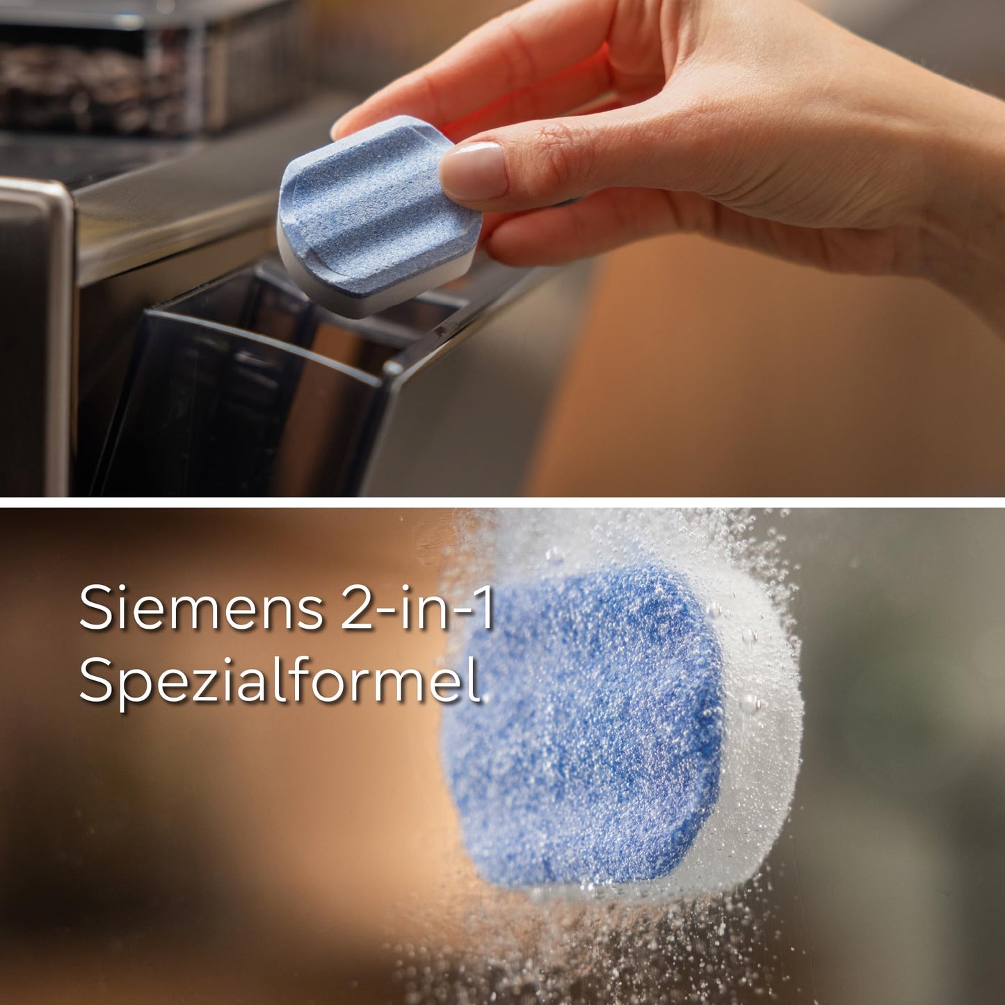 Siemens Multipack TZ80003A, 10 cleaning tablets, 6 descaling tablets, suitable for coffee fully automatic machines of the EQ series, as well as built-in fully automatic machines.