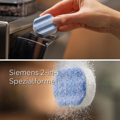 Siemens Multipack TZ80003A, 10 cleaning tablets, 6 descaling tablets, suitable for coffee fully automatic machines of the EQ series, as well as built-in fully automatic machines.