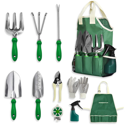 GardenHOME Garden Tool Set - 11-piece gardening kit with useful tools, perfect garden gift for women and men.