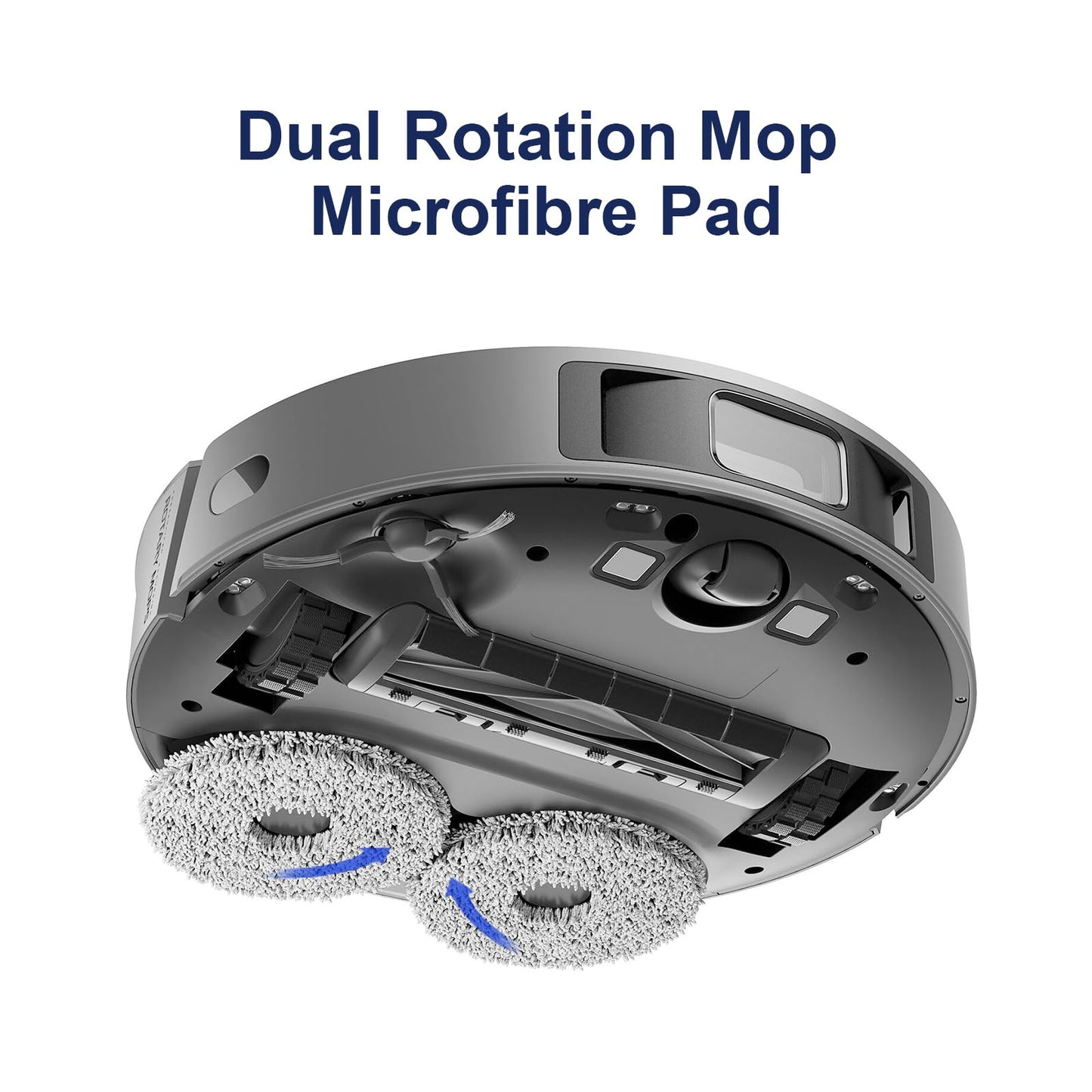 Mop pads with plates replacement parts for Dreame L10S Pro Ultra Heat / L10S Ultra Gen 2 / L20 Ultra / L40 Ultra / X40 Ultra / X40 Master / X30 Ultra / Mova E30 Ultra robot vacuum (2+2 pieces)