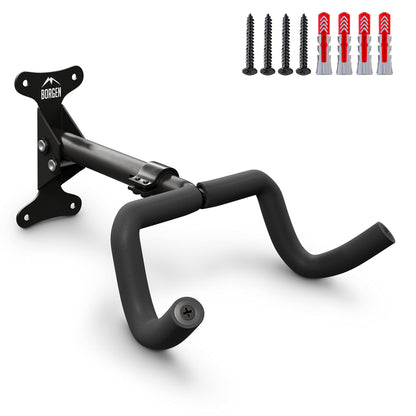 Borrow bike wall mount I bike holder - angle and wall distance adjustable up to 20 kg, foldable, MTB, road bike - extra soft padding
