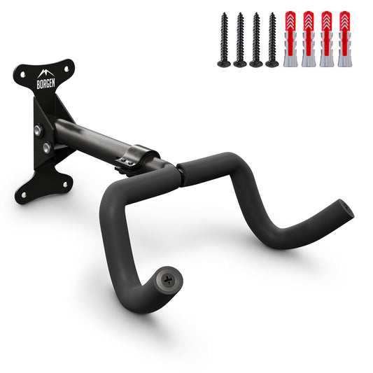 Borrow bike wall mount I bike holder - angle and wall distance adjustable up to 20 kg, foldable, MTB, road bike - extra soft padding