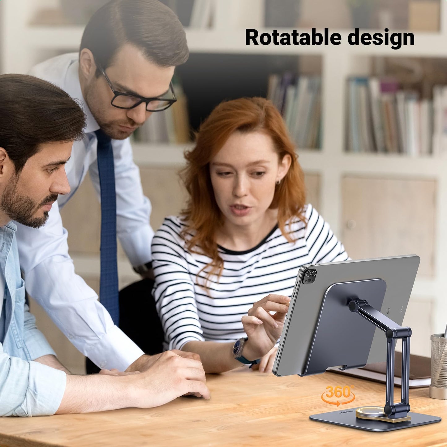 UGREEN Tablet Stand 360° Rotatable Adjustable, Tablet Mount iPad Stand Compatible with 2024 iPad Pro/Air 13 11 12.9 Galaxy Tab Redmi Pad Huawei MatePad iPhone 17 16 Pro up to 13 Inches