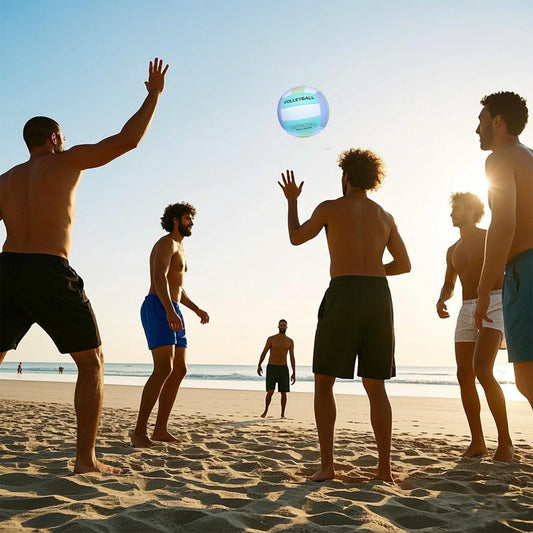 Size 5 volleyball, soft PU leather beach volleyball, waterproof indoor and outdoor sports volleyball, competition volleyball is suitable for beginners, professional athletes, and teenagers.